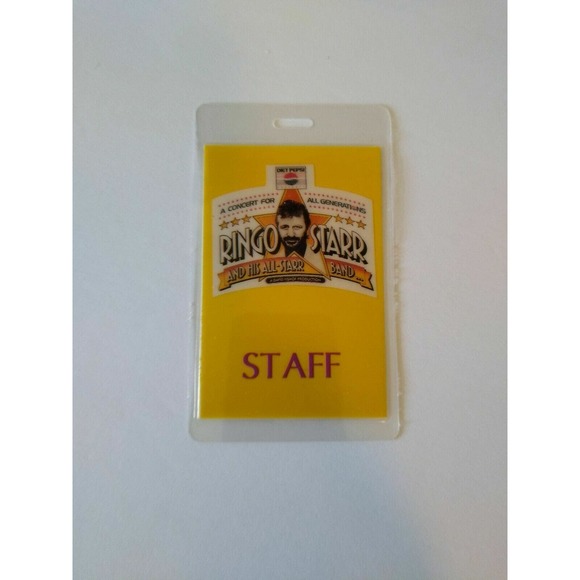 Ringo Starr Backstage Concert Pass 1989 Original Rock Pop Music The Beatles - Picture 2 of 5